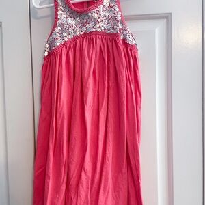 Egg Collective Pink Sequin Kids Casual Dress, size 6 years